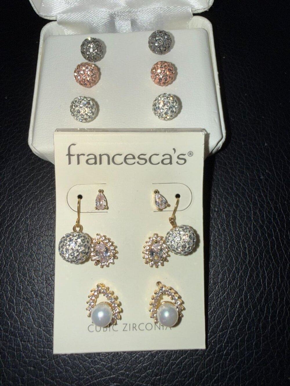 Glittery earring collection